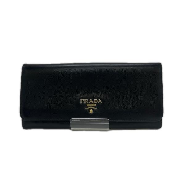 PRADA プラダ 長財布　1MH132　ブラック キズ・ヨゴレ有 1MH132 ブラック やや傷や汚れあり