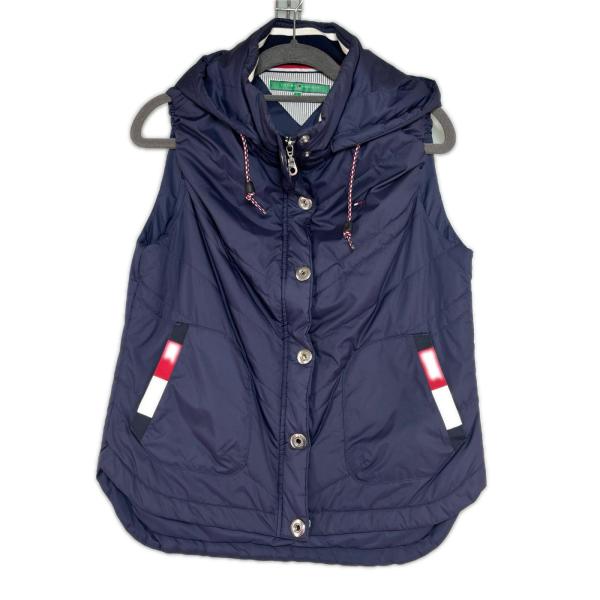 TOMMY HILFIGER トミーヒルフィガー ナイロンベスト THLA761　サイズL ネイビー やや傷や汚れあり