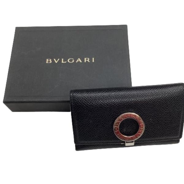 ✨新品未使用・箱付き✨　BVLGARI キーケース　ロゴマニア　クラシコ　6連 BVLGARI（ブルガリ） 6連 キーケース レザー ブラック やや傷や汚れ