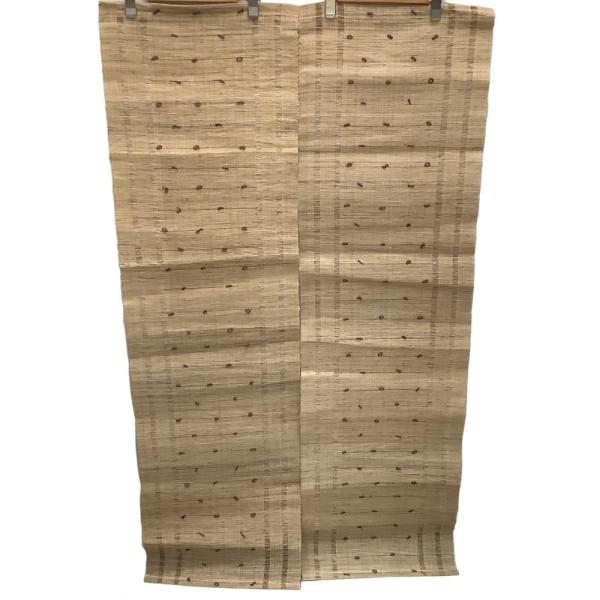 未使用品　ふじみやび 麻のれん ♪♪ ふじみやび 麻 のれん 暖簾 ベージュ やや傷や汚れあり