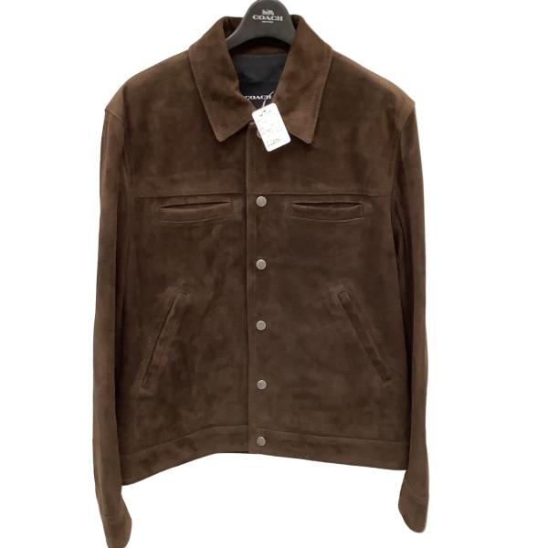 【美品】COACH コーチ 羊革 レザージャケット ブラウン メンズ サイズS COACH（コーチ） ♪♪ メンズ レザージャケット 羊革 SIZE M ブラウン