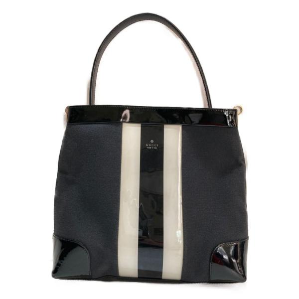 GUCCI グッチ　ハンドバッグ　エナメル GUCCI グッチ グッチ エナメル レザー ブラック 2WAY ハンドバッグ
