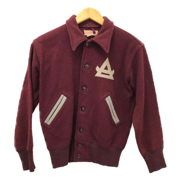 【美品】Mitchell & Ness ウールスタジャン □□ 40s mitchell&ness ウールスタジャン SIZE36 ワインレッド