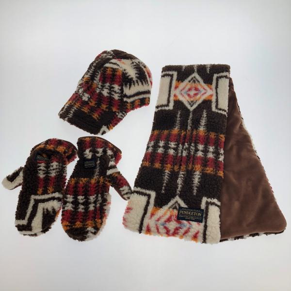 □□ PENDLETON ペンドルトン 帽子 マフラー 手袋 冬物三点セット