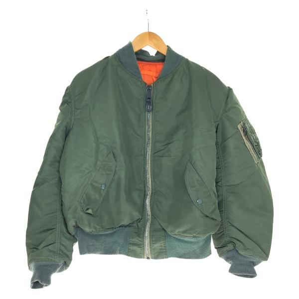 80s ALPHA INDUSTRIES ジャケット MA-1ジャケット SIZE L 古着 IDEALジッパー 0615-00-573-8335 オリーブ 80s ALPHA INDUSTRIES ジャケット MA-1ジャケット SIZE L 古着 IDEAL