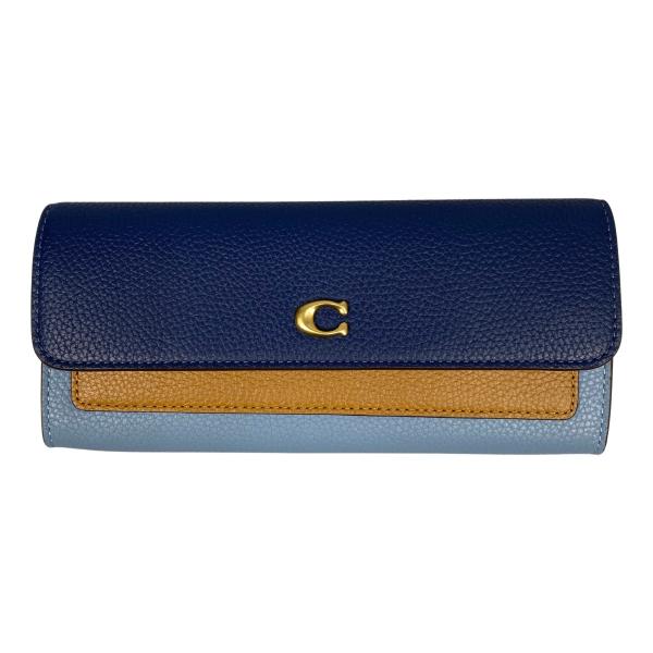 COACH（コーチ） ## ミラ ロング フラップ ウォレット・カラーブロック