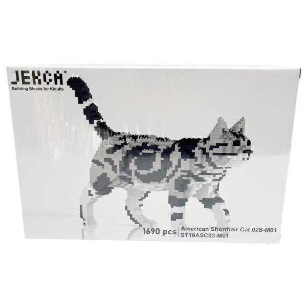 ◆◆JEKCA ジェッカ ブロック ピース数1690 アメリカン・ショートヘア ねこブロック 02S-M01 ◇◇ JEKCA ジェッカ ブロック ピース数1690 アメリカン