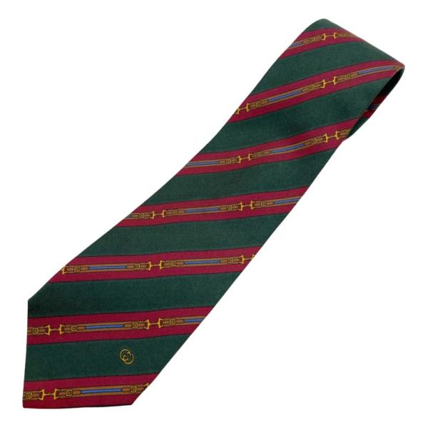 GUCCI ◇◇ グッチ ネクタイ シルクネクタイ ホースビット グリーン 