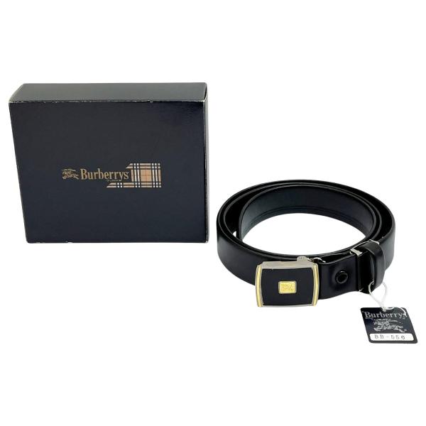 BURBERRY（バーバリー） ◇◇ レザーベルト ホースロゴ ブラック