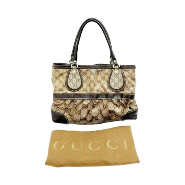 GUCCI グッチハンドバッグ クリスタル レザーブラウンゴールド 12390288_1.jpg