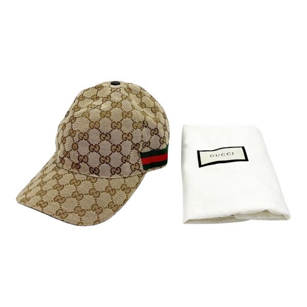GUCCI（グッチ） 帽子 キャップ GG柄 200035 Lサイズ 59cm ベージュ 傷