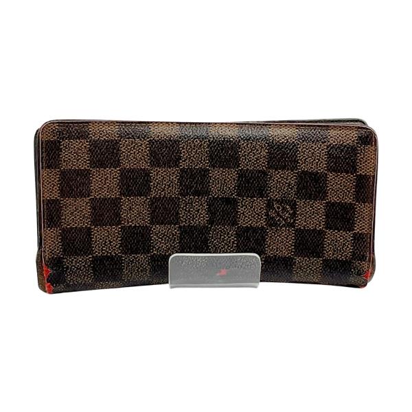LOUIS VUITTON ルイヴィトン 長財布 ダミエ ポルトフォイユ・プラザ  N60017 ブラウン 傷や汚れあり