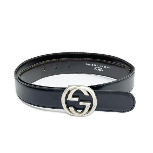GUCCI（グッチ） ベルト GGロゴ バックル 80.32 036・1406・2964・5 黒