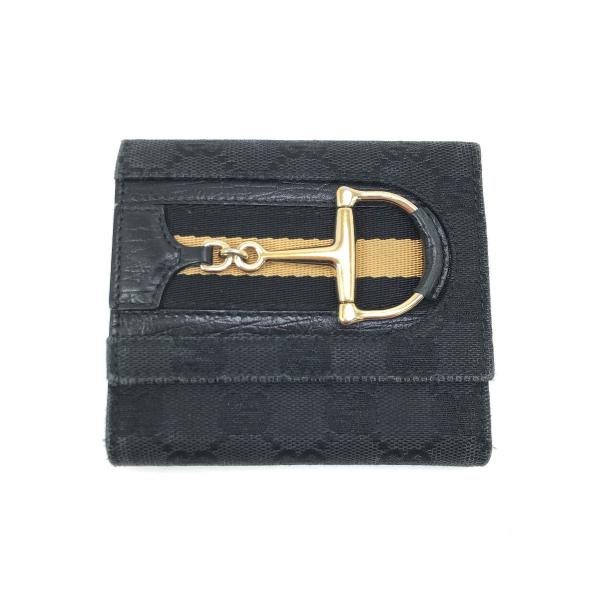 GUCCI グッチ 3つ折り財布 138034 ブラック GUCCI（グッチ） 3つ折り財布 138034 ブラック 傷や汚れあり