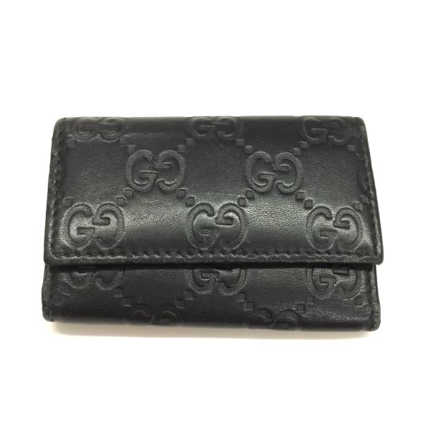 GUCCI（グッチ） 6連キーケース グッチシマ 138093 ブラック 傷や汚れ