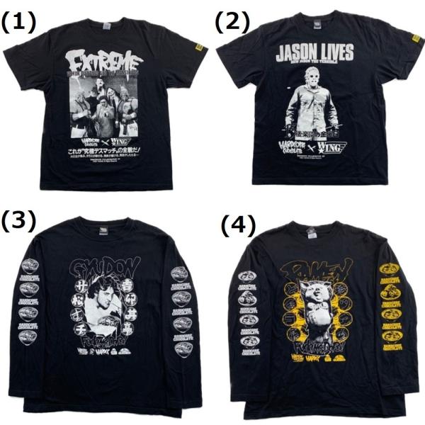▽▽ ハードコアチョコレート Tシャツ 4着セット W ING（半袖） コアチョコ（長袖） サイズXL ブラック やや傷や汚れあり