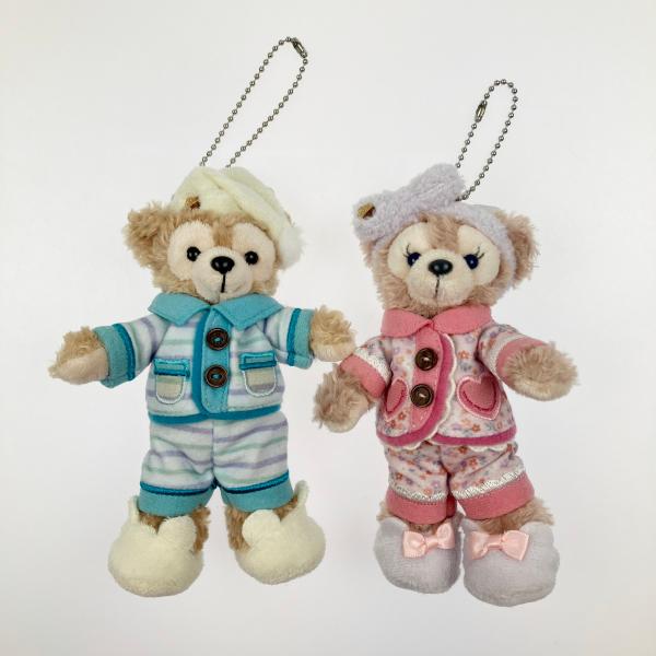 ディズニー　ダッフィー　シェリーメイ　ぬいぐるみバッジ　パジャマ ダッフィー シェリーメイ ぬいぐるみバッチ タイムトゥシャイン