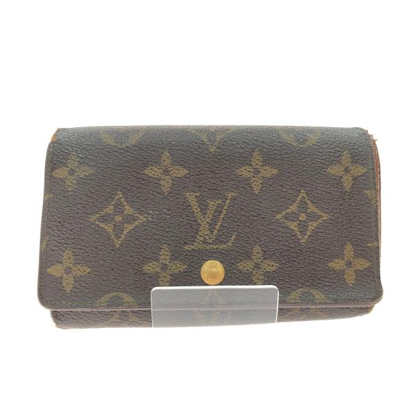 ルイヴィトン ポルトモネビエ トレゾール モノグラム　 二つ折り財布 ブラウン LOUIS VUITTON（ルイ・ヴィトン） ▽▽ レディース 二つ折り財布