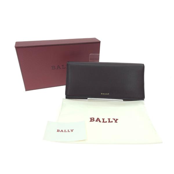 ▼▼BALLY バリー レディース 三つ折り長財布 収納沢山 ボルドーレッド ▽▽ BALLY バリー レディース 三つ折り長財布 収納沢山 ボルドー