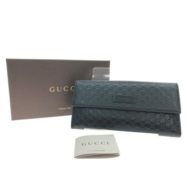 Gucci　グッチ マイクログッチシマ 長財布 449393 レザー　Wホック 楽天市場】グッチ GUCCI 財布 マイクロ グッチシマ レザー Wホック 二