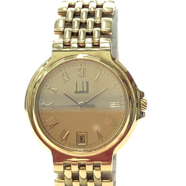 dunhill ▽▽ ダンヒル メンズ腕時計 クオーツ ケース・ベルト金無垢