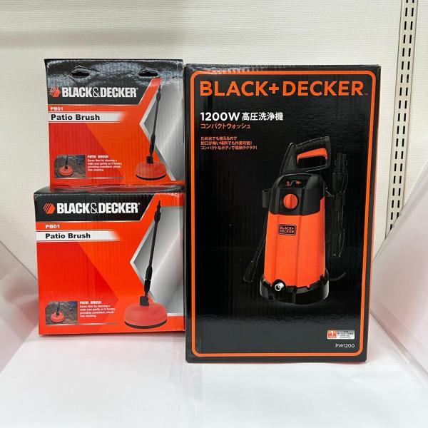 高圧洗浄機　ブラックアンドデッカー　PW1200 ▽▽ BLACK+DECKER ブラックアンドデッカー 高圧洗浄機 PW1200