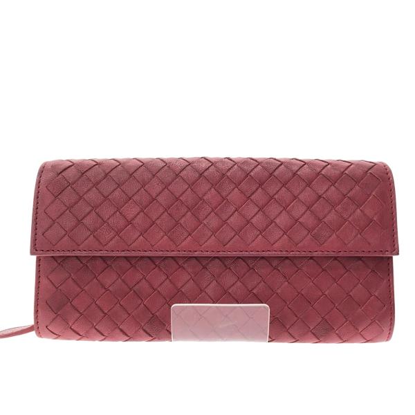 ▼▼BOTTEGA VENETA ボッテガヴェネタ ユニセックス 長財布 イントレチャート 150509 V001N 6411 レッド bigban_1013103707690