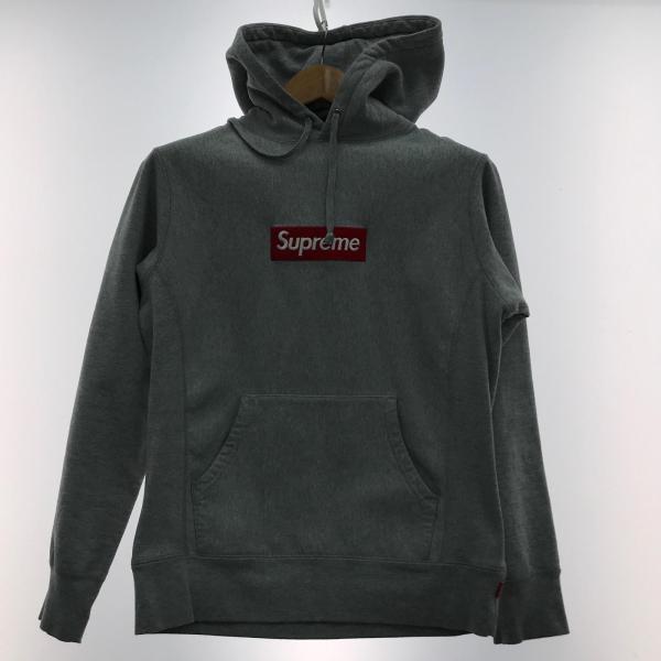Supreme シュプリーム  パーカー Supreme グレー ブランド SIZE S 襟ヨゴレ・ポケット部分補修有 メンズ ボックスロゴ グレー Supreme（シュプリーム） パーカー グレー ブランド SIZE S 襟ヨゴレ