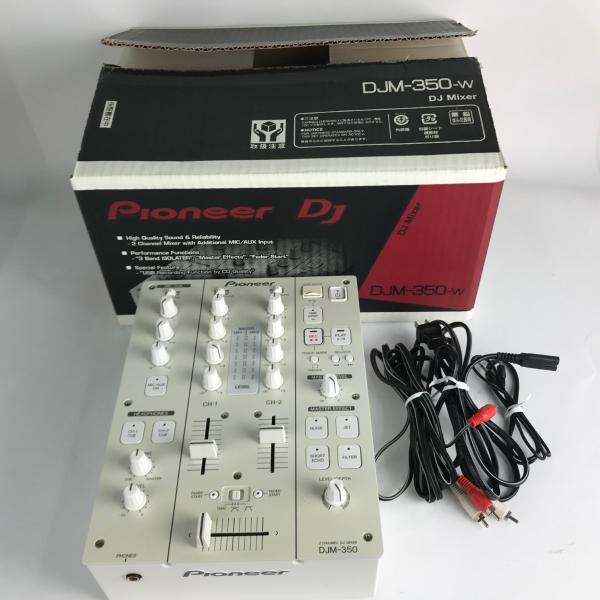 □□ Pioneer パイオニア DJミキサー DJM-350 ホワイト 箱付 やや傷や