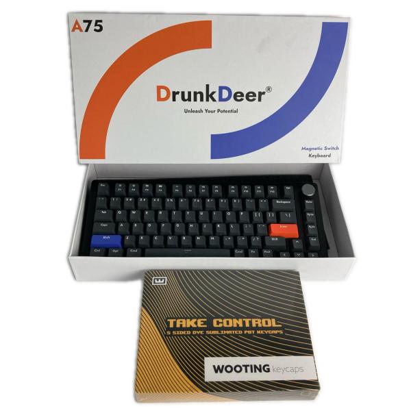 DrunkDeer A75 ゲーミングキーボード(ブラック)＋WOOTING TAKE CONTROL キーキャップ(未開封)