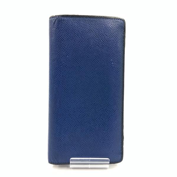 美品 ルイヴィトン タイガ ポルトフォイユ ブラザ ネイビー系 財布 二つ折り LOUIS VUITTON（ルイ・ヴィトン） 〇〇 タイガ ポルトフォイユ ブラザ