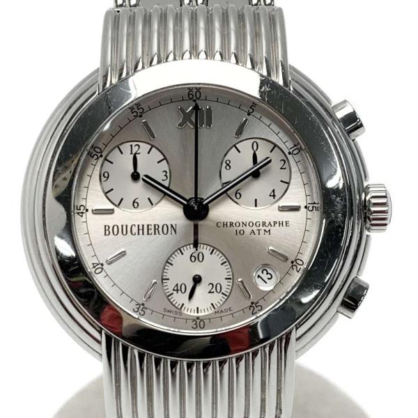 BOUCHERON（ブシュロン） 10ATM クロノグラフ AJ408227 シルバー