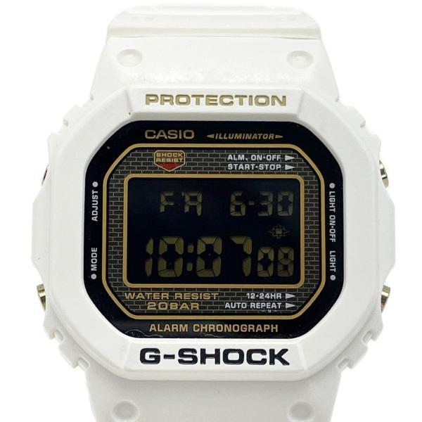 腕時計 CASIO G-SHOCK DW-5025B ホワイト 25周年モデル カシオ「G-SHOCK」発売25周年記念モデルにホワイト＆ゴールド