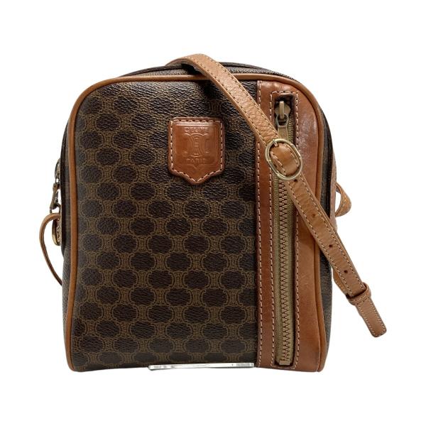 CELINE セリーヌ ショルダーバッグ マカダム柄 CELINE（セリーヌ） マカダム柄 ショルダーバッグ M07 ブラウン PVC