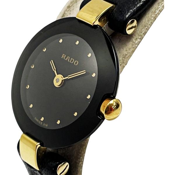 ☆【1円スタート】RADO 204.4079 腕時計 ラドー 黒文字盤 クォーツ 2