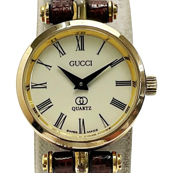 GUCCI（グッチ） シェリーライン アイボリー×ゴールド クォーツ 