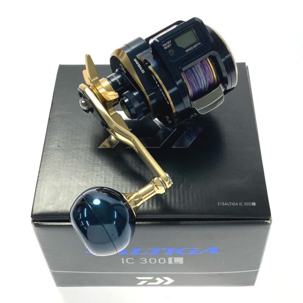 DAIWA ダイワ 21 ソルティガ IC 300L 左 00631505 ベイトリール 箱付き