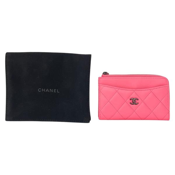 CHANEL シャネル 財布 マトラッセ フラグメントケース ショッキングピンク x ブラック CHANEL（シャネル） 財布 マトラッセ フラグメントコインケース