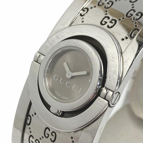 【トワール】GUCCI ‘グッチ 時計‘ ブラウン バングルウォッチ☆極美品☆ GUCCI グッチ トワール バングルウォッチ YA112501 ブラウン