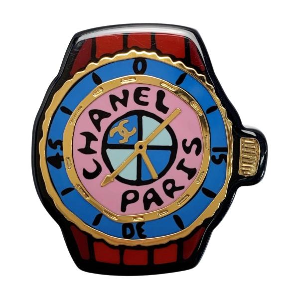 CHANEL（シャネル） 手書き風の腕時計 D23A レッド×ピンク×ブルー