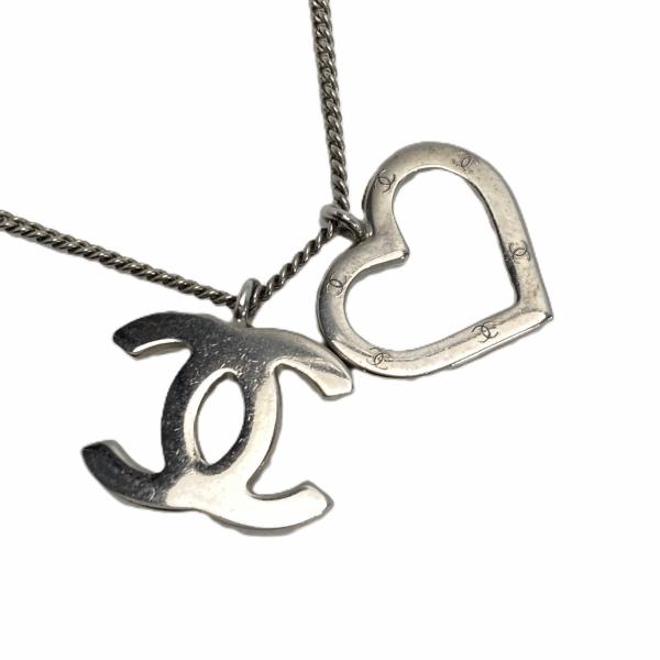 CHANEL（シャネル） ココマーク ハート ネックレス 04P シルバー 箱有 