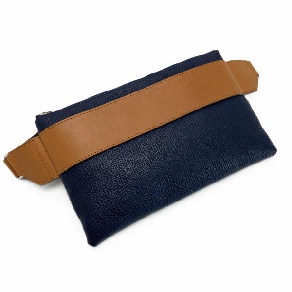SOMES SADDLE ネイビー レザー 巾着バッグ Somes Saddle ソメスサドル ジュール サコッシュ ネイビー レザー
