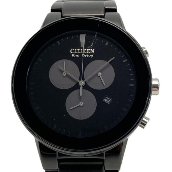 CITIZEN シチズン アクシオム クロノグラフ AT2245-57E ブラック エコドライブ メンズ 腕時計 Axiom CITIZEN（シチズン） アクシオム クロノグラフ AT2245-57E ブラック