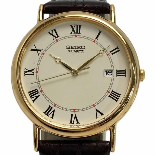 SEIKO セイコー ローマン デイト 7N22-8A20 アイボリー クォーツ メンズ 腕時計 SEIKO（セイコー） ローマン デイト 7N22-8A20 アイボリー クォーツ