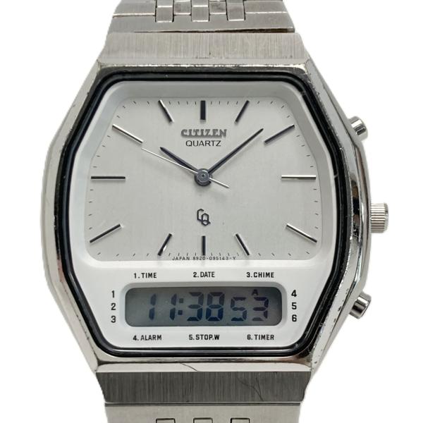 CITIZEN シチズン デジアナ 4-099915 Y ホワイト クォーツ メンズ 腕時計 CITIZEN（シチズン） デジアナ 4-099915 Y ホワイト 傷や汚れあり
