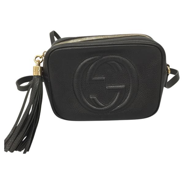 △△GUCCI グッチ ショルダーバッグ スモール レザー ソーホー 内部ヨゴレ有 308364 ブラック GUCCI（グッチ） △△ ショルダーバッグ スモール レザー ソーホー
