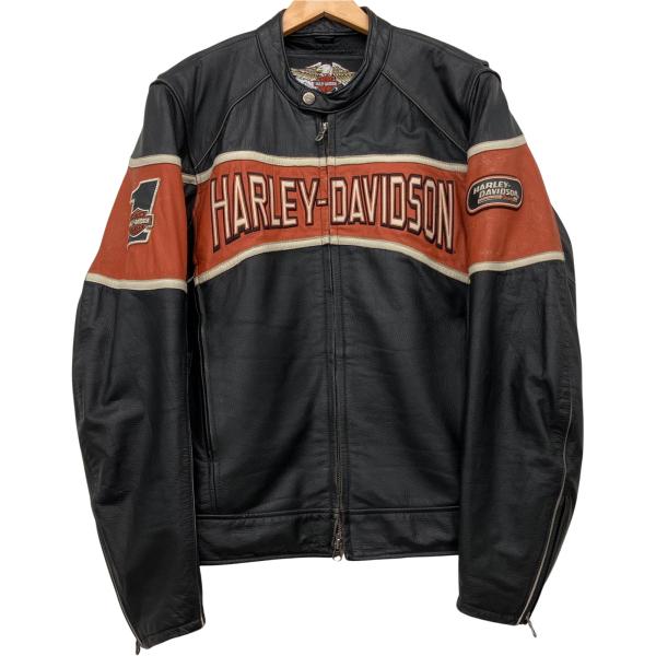 Harley-Davidson シングルライダースジャケットXS 日本サイズS △△ HARLEY-DAVIDSON ハーレーダビッドソン レザー シングル