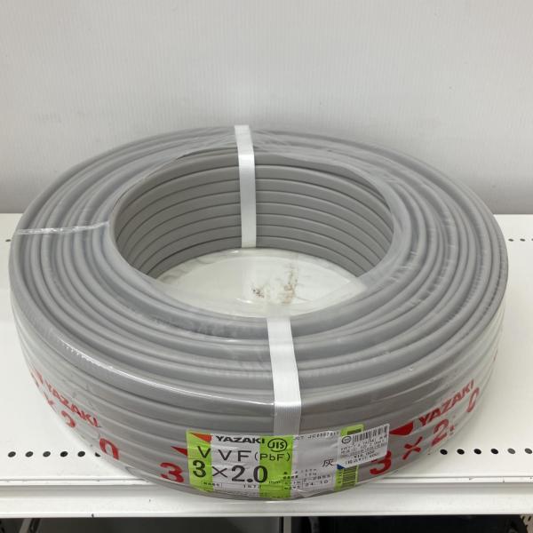 YAZAKI 3×2.0 電線ケーブル 黒白緑 100m 矢崎 VVFケーブル 2.0mm×3