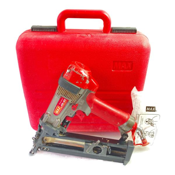 MAX マックス 50mm フロア用高圧ネイラ ケース付 HS-50 レッド 傷や  