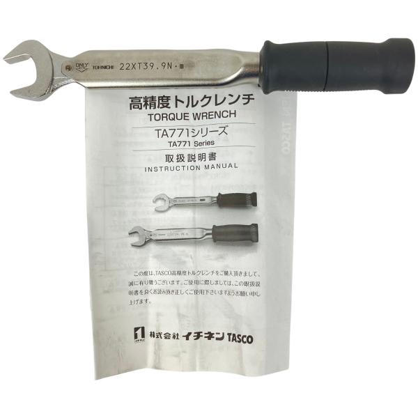 ЗЗ TASCO トルクレンチ 22mm 36.9N・m 取説付 TA771 ブラック 目立っ